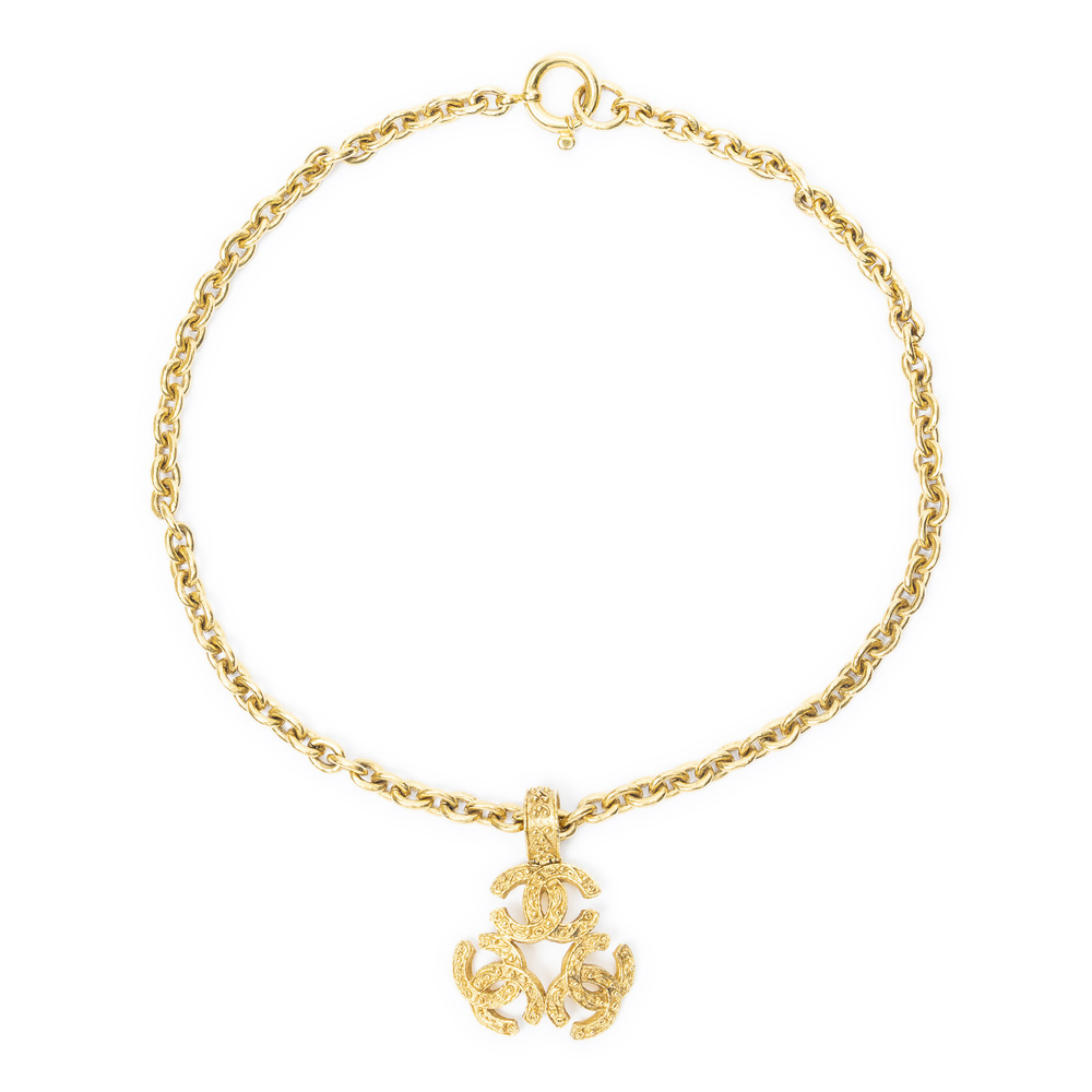 Chanel Triple CC Pendant Necklace